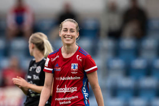 Vittsjös Linda Sällström jublar