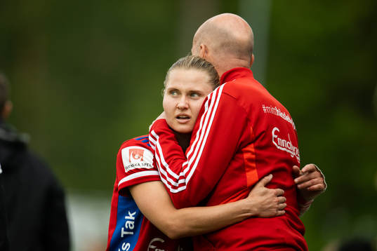 Vittsjös Katrina Gorry och Vittsjös tränare Thomas