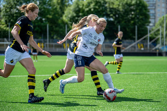 AIKs Sara Nordin och FC Rosengårds Mimmi Larsson