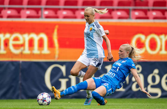 Djurgårdens Sara Lilja Vidlund och Kalmars Wilma Finnman