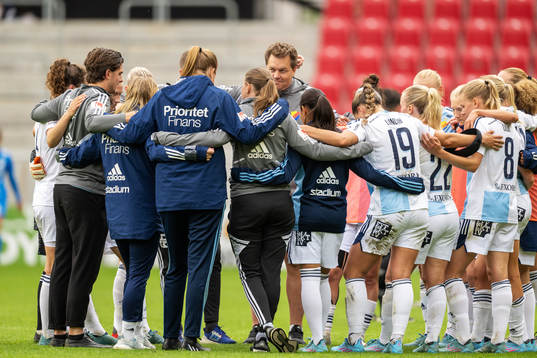 Djurgårdens tränare Magnus Pålsson och spelare