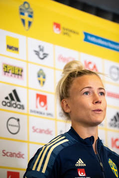 Hanna Glas of the Swedish women's national football team