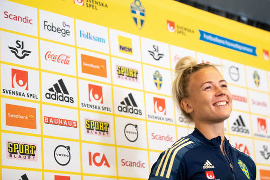 Hanna Glas of the Swedish women's national football team