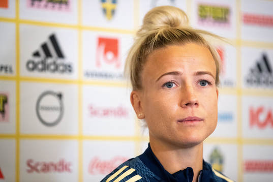 Hanna Glas of the Swedish women's national football team