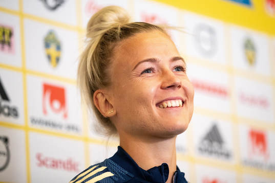 Hanna Glas of the Swedish women's national football team