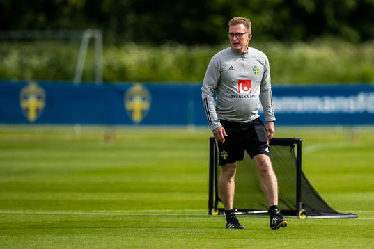 Leif Troedsson, goalkeeper coach, of the Swedish women's