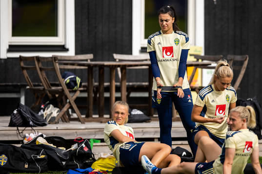 Goalkeeper Zecira Musovic of the Swedish women's national
