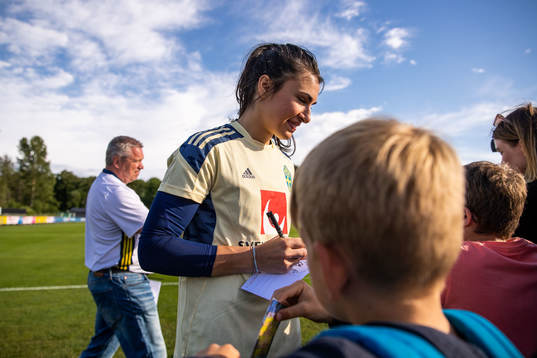 Goalkeeper Zecira Musovic of the Swedish women's national