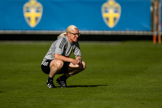 Assistent coach Victoria Sandell of the Swedish women's