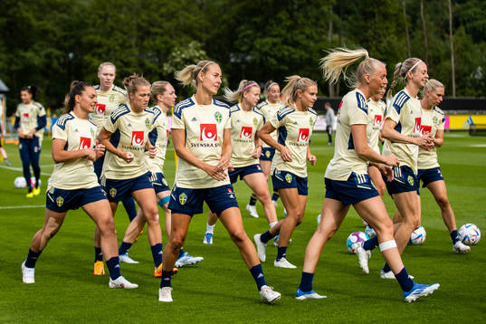 Players of the Swedish women's national football team