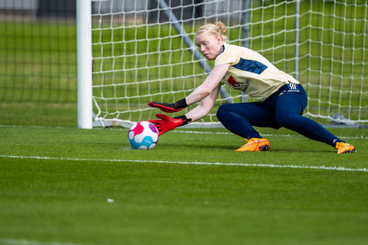 Goalkeeper Hedvig Lindahl of the Swedish women's national