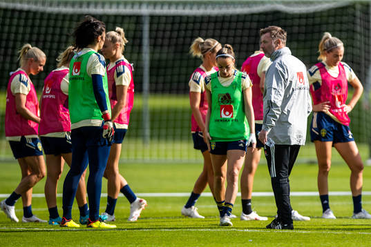 Head coach Peter Gerhardsson of the Swedish women's