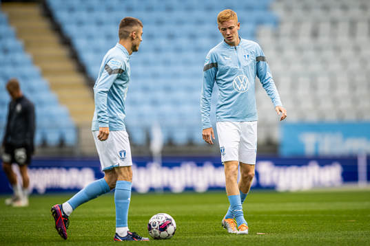 Malmö FFs Patriot Sejdiu och Hugo Larsson