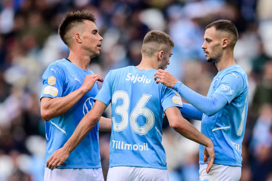 Malmö FFs Jonas Knudsen, Patriot Sejdiu och Veljko