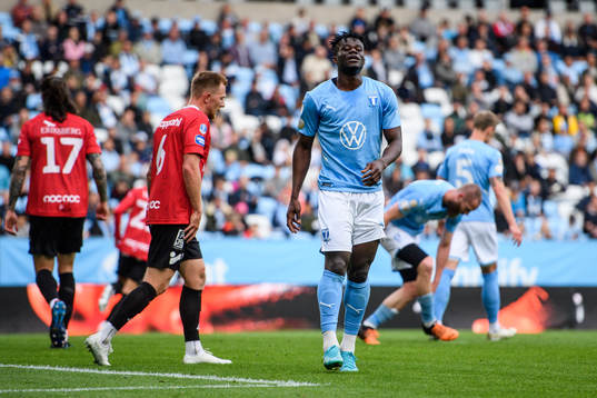Malmö FFs Malik Abubakari deppar