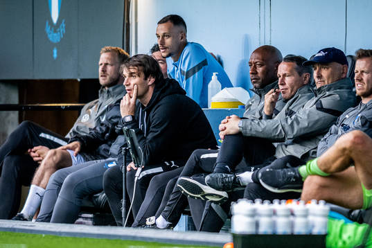 Malmö FFs tränare Milos Milojevic, Veljko Birmancevic,