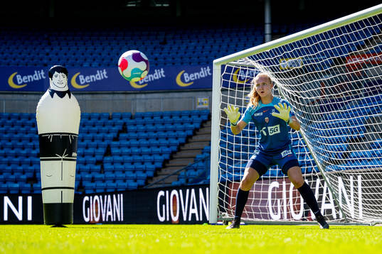 Goalkeeper Sunniva Skoglund of the Norwegian women's