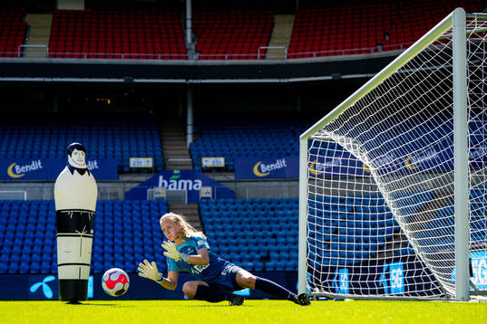 Goalkeeper Sunniva Skoglund of the Norwegian women's