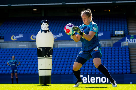 Goalkeeper Aurora Mikalsen of the Norwegian women's