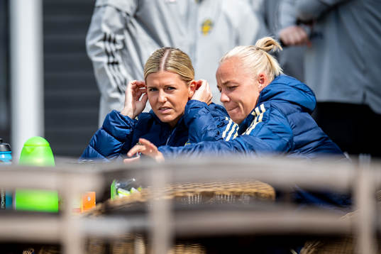 Olivia Schough and Caroline Seger of Sweden