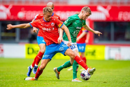 Helsingborgs Dennis Olsson och Jönköpings Daniel Ljung