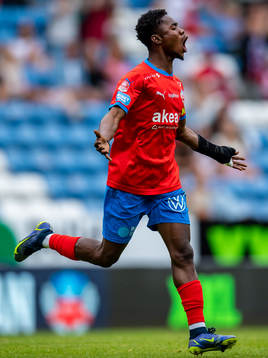 Helsingborgs Joseph Amoako jublar
