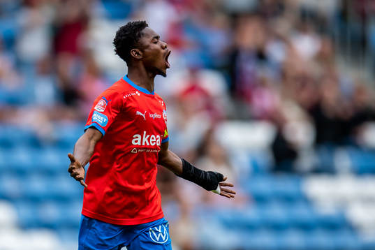 Helsingborgs Joseph Amoako jublar