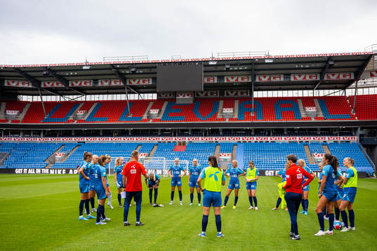 Players and staff of the Norwegian women's national