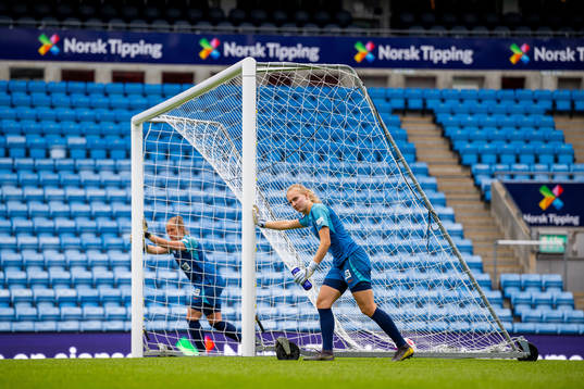 Goalkeeper Sunniva Skoglund of the Norwegian women's