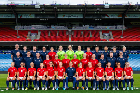 Players and staff of the Norwegian women's national