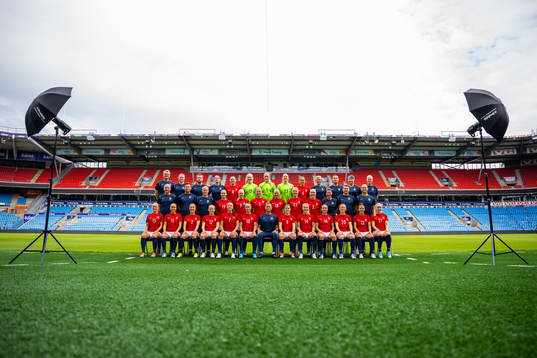 Players and staff of the Norwegian women's national