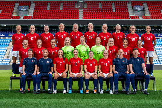 Players and staff of the Norwegian women's national