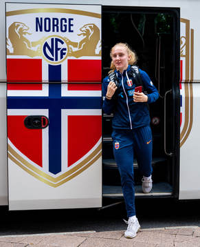 Goalkeeper Sunniva Skoglund of the Norwegian women's