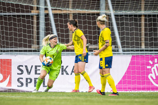 Goalkeeper Emma Holmgren of Sweden