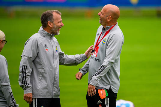 Pontus Ekblom, physio and Magnus Wikman, assistant coach