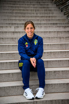 Sara Pettersson, Svenska spel representative poses for a