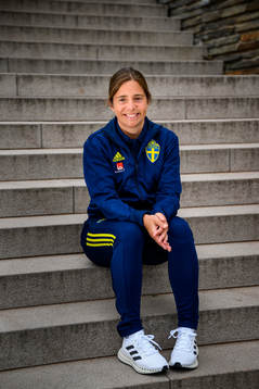 Sara Pettersson, Svenska spel representative poses for a