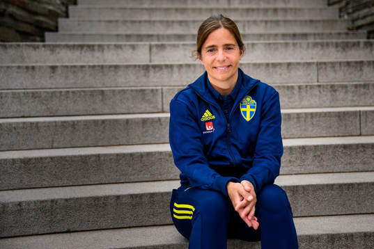Sara Pettersson, Svenska spel representative poses for a