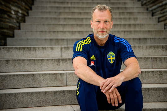 Pontus Ekblom, physio, poses for a portrait