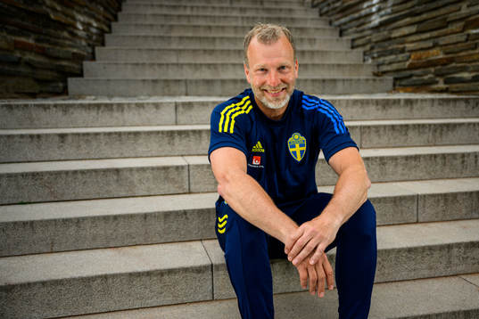 Pontus Ekblom, physio, poses for a portrait