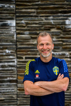 Pontus Ekblom, physio, poses for a portrait