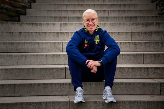 Victoria Sandell, assistant coach, poses for a portrait