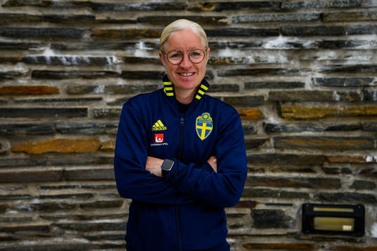 Victoria Sandell, assistant coach, poses for a portrait
