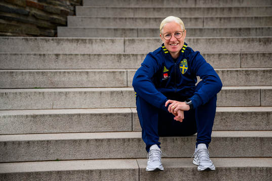 Victoria Sandell, assistant coach, poses for a portrait