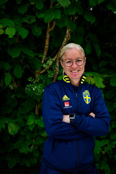 Victoria Sandell, assistant coach, poses for a portrait