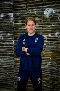 Fredrik Madestam, press officer, poses for a portrait