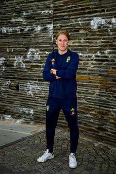 Fredrik Madestam, press officer, poses for a portrait