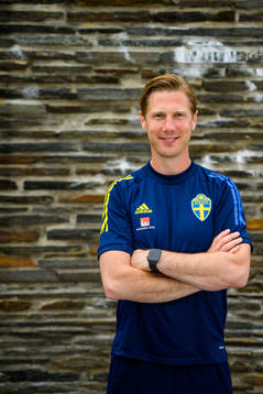 Rasmus Liljeblad, sports psychologist, poses for a portrait