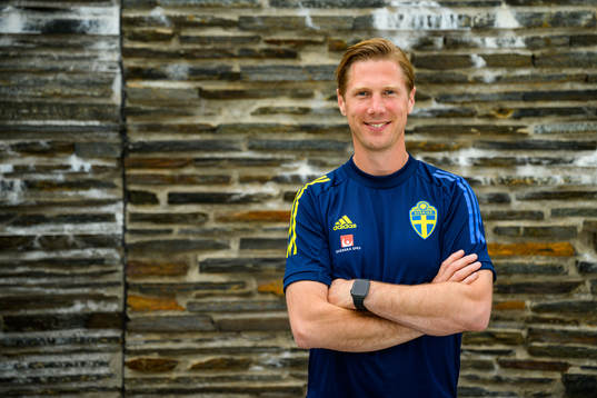 Rasmus Liljeblad, sports psychologist, poses for a portrait