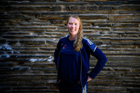Goalkeeper Hedvig Lindahl poses for a portrait